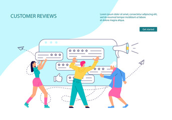Web page template of Customer satisfaction rating