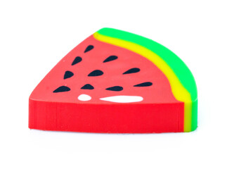 clipping part eraser fruit isolated on white background