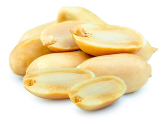 Peanuts isolated on white background