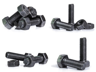 collection mix set bolt isolated on white background