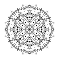 Mandala. Vintage decorative elements. Oriental pattern. Anti-stress therapy. Logo of yoga. Mandala for coloring. Decorative round ornaments.