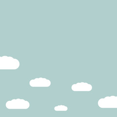 Sky clouds background design, vector illustration
