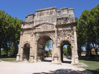 Fototapeta na wymiar Triumphal Arch of Orange in France