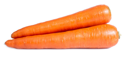 Fresh carrot isolated on white background
