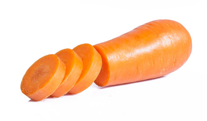Fresh carrot isolated on white background