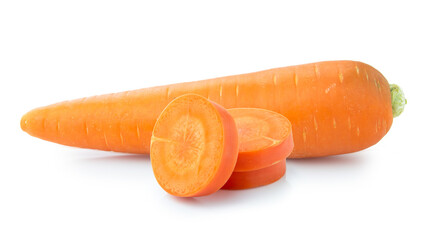 clipping path carrot isolated on white background