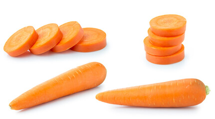 clipping path carrot isolated on white background