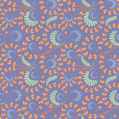 Seamless texture, pattern on a square background - flowers and leaves. Styling. Background for a website or blog, wallpaper, textiles, packaging.