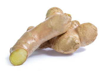 Fototapeta premium ginger root isolated on white background