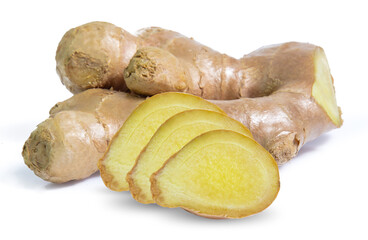 ginger root isolated on white background