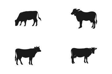 cow vector using white background