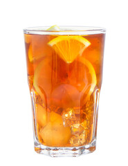 clipping path ice tea isolated on white background