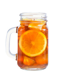 clipping path ice tea isolated on white background