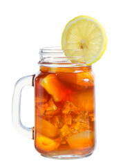 clipping path ice tea isolated on white background