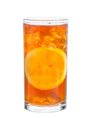 clipping path ice tea isolated on white background