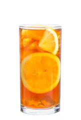 clipping path ice tea isolated on white background