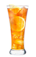 clipping path ice tea isolated on white background