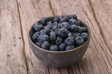 Ripe sweet tasty blueberries heap