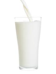 clipping path fresh milk isolated on white background