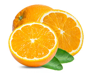 orange fruit isolated on white background