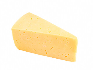 Cheese block isolated on white background