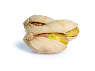 Pistachio nuts. Isolated on a white background