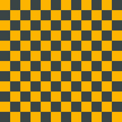 Yellow and gray checkerboard. Design element. Trendy seamless pattern for prints, brochures, web pages, template, abstract background  and textile design
