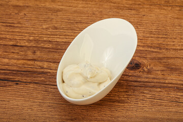 Caesar cream sauce with parmesan and herbs