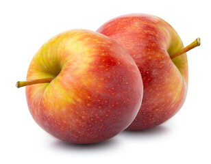 clipping path red apple fruit isolated on white background