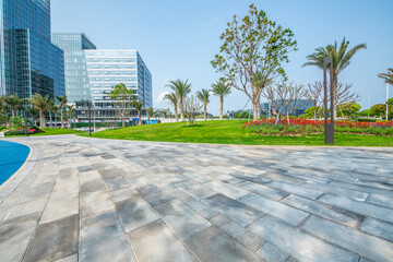 Scenery of Green Axis Park in Nansha District, Guangzhou, China