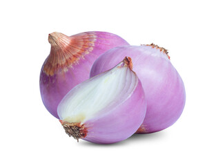 Red  onion isolated on white background