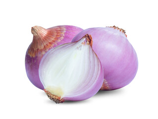 Red  onion isolated on white background