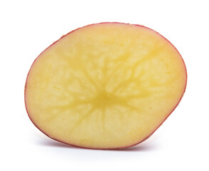 clipping path rocco potato red isolated on white background