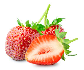 fresh strawberry isolated on white background