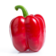 red sweet pepper isolated on white background