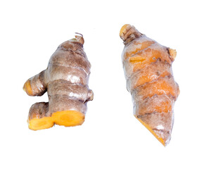 turmeric isolated on white background