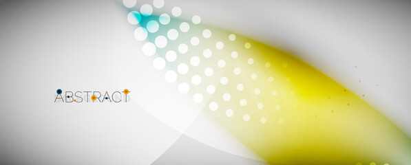 Vector blurred color wavy shapes, techno futuristic abstract background. Trendy template for business or technology presentation, internet poster or web brochure cover, wallpaper