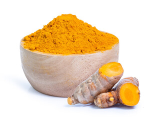 turmeric isolated on white background