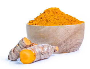 turmeric isolated on white background