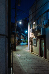 Seoul city night alley