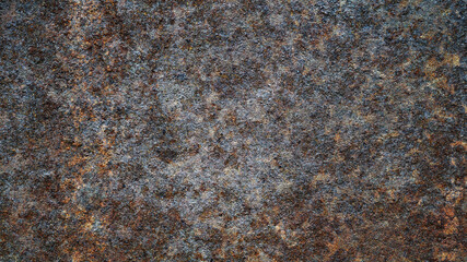 Rusted on surface of the old iron, Deterioration of the steel, Decay and grunge rough, Texture background