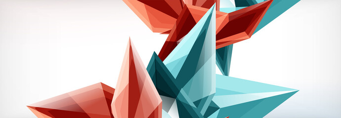 Vector 3d triangles and pyramids abstract background for business or technology presentations, internet posters or web brochure covers