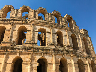 Fototapeta premium Façade of the Amphitheater of El Djem in Tunisia