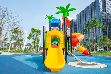 Children's playground in Green Axis Park, Nansha District, Guangzhou, China