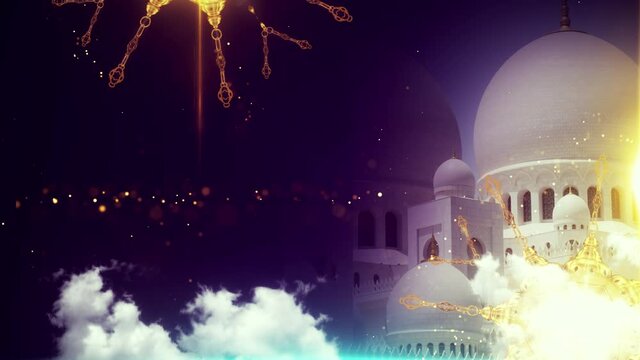 3D Ramadan Religious Latern Dark High Quality Animated Render Backgrounds