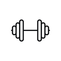 Obraz premium dumbbell line icon vector symbol