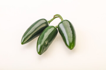 Green raw jalapeno peper heap