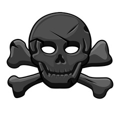 Pirate black mark, skull with cross bones for the game.