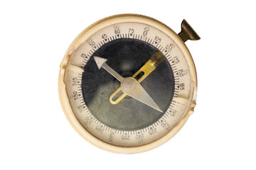 Old compass isolated