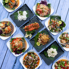 Thai Spicy Mixed Salads and Northeastern Thai Food